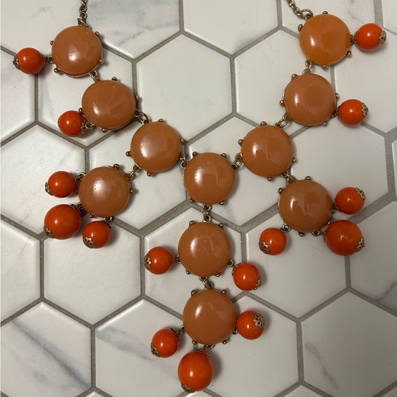 Coral-Coloured Statement Necklace - Picture 2 of 4